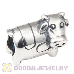 925 Sterling Silver Cow Charm Beads Wholesale