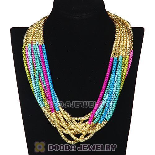 Punk Rock Enamel Thick Chunky Snake Link Chain Choker Necklace