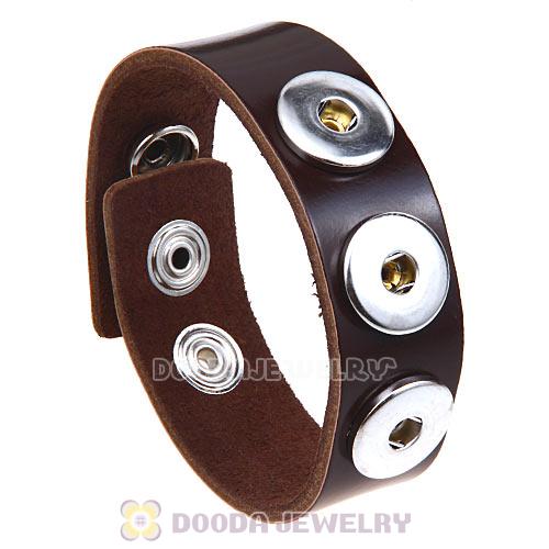 Dark Brown Noosa Amsterdam Leather Bracelet Nude Wholesale