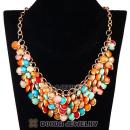 Fashion Multi Layers Colorful Bubble Bib Statement Necklace Wholesale