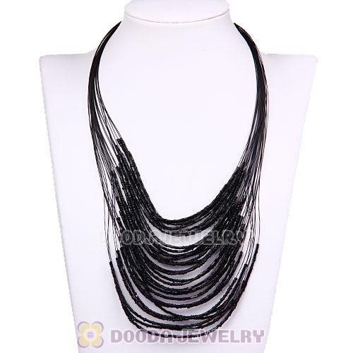 Multi Layer Beaded Bubble Bib Costume Jewelry Necklace Wholesale