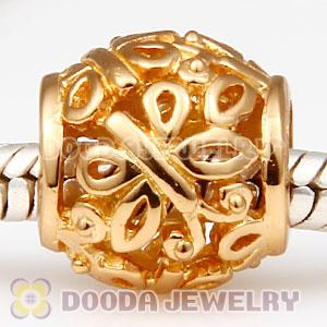 Gold Plated Sterling European Butterfly Garden Charm Beads Wholesale