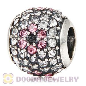 2013 European Sterling Silver Shimmering Blossom With Austrian Crystal Charm