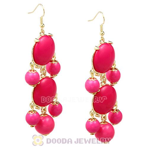 Fashion Gold Plated Roseo Resin Chandelier Bubble Earrings Wholesale