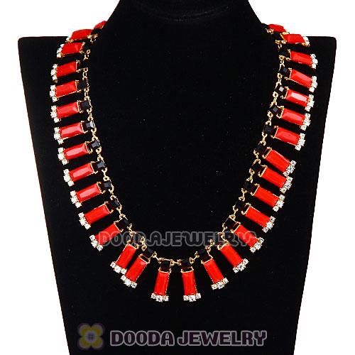 Resin Rhinestone Crystal Choker Collar Bib Necklace Wholesale