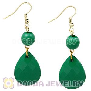 Fashion Hoop Dark Green Bubble Earrings Wholesale
