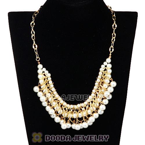 Luxury Imitation Pearl Bubble Bib Necklaces Wholesale