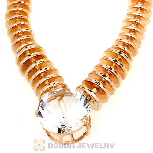 Big Rhinestone Crystal Diamond Chunky Chain Pendant Necklace Wholesale