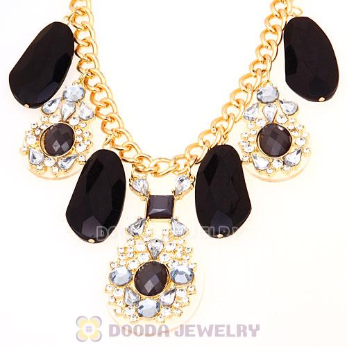 Fashion Ladies Resin Diamond Rhinestone Crystal Bib Necklace Wholesale