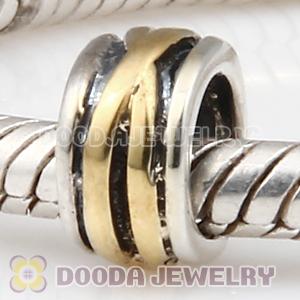 Gold Plated Line and 925 Silver European Beads