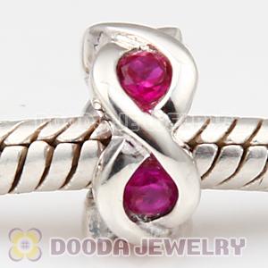 925 Sterling Silver European Style Beads with Stone