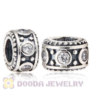 925 Sterling Silver Largehole Jewelry Style Charm Stone Beads