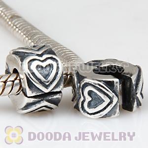 European Style 925 Silver Love Heart Clip Bead For Bracelet