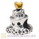 925 Silver Wedding Cake Charms Fit On European Largehole Jewelry Bracelet
