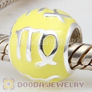 925 Sterling Silver Enamel Virgo European Style Beads