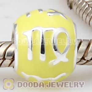 925 Sterling Silver Enamel Virgo European Style Beads