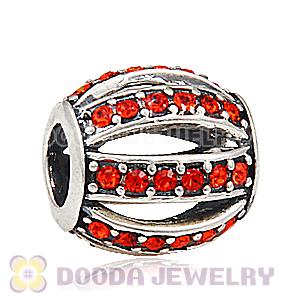 European Sterling Silver Leading Lady with Hyacinth Austrian Crystal Charm