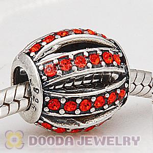 European Sterling Silver Leading Lady with Hyacinth Austrian Crystal Charm