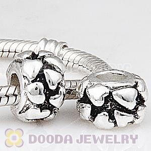 Antique Silver Plated European Style Alloy Lots of Love Beads