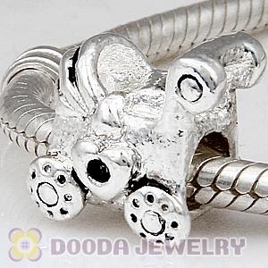 Antique Silver Plated European Style Alloy Baby Carriage Beads
