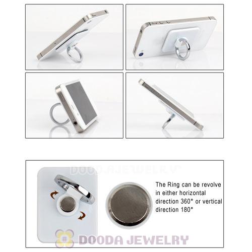 Universal Adhesive Ring Stand Holder for SmartPhone iPod iPad - White