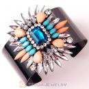 2013 Design Lollies Multi Color Resin Crystal Cuff Bangles Wholesale