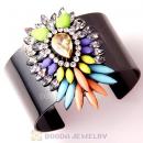 2013 Design Lollies Multi Color Resin Crystal Cuff Bangles Wholesale