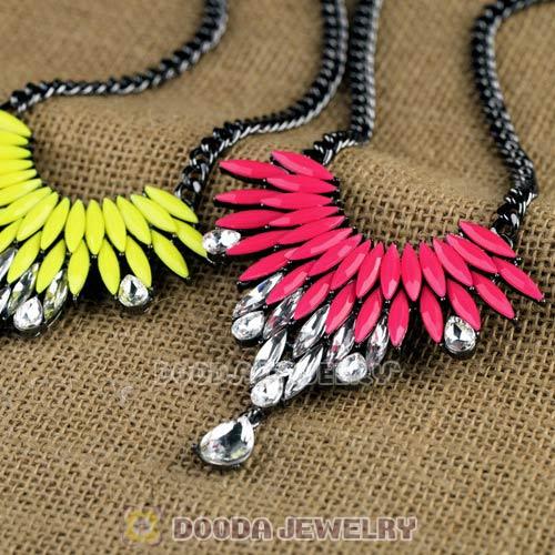 2013 Design Lollies Roseo Resin Crystal Pendant Necklaces Wholesale
