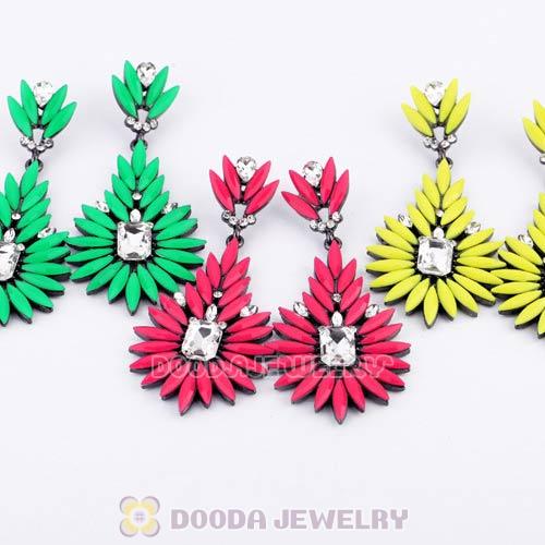 2013 Design Fashion Lollies Roseo Crystal Flower Stud Earrings Wholesale