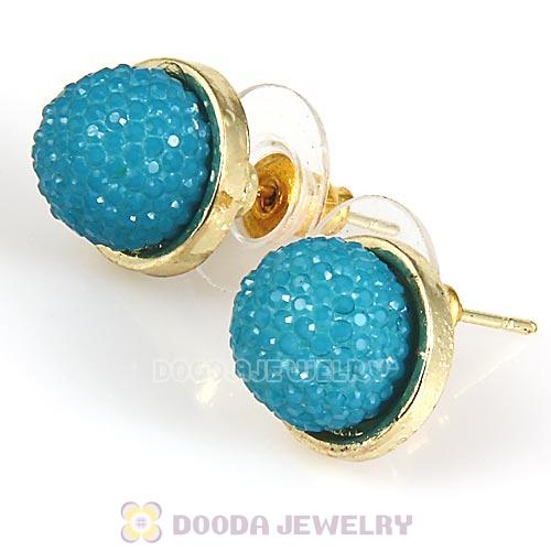 Fashion Blue Resin Bubble Stud Earring Wholesale