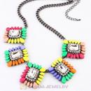 2013 Design Lollies Multi Color Resin Crystal Statement Necklaces Wholesale