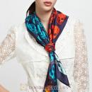 European Rural Mulberry Silk Scarves Digital Painting Skull Heads Pashmina Shawls Wholesale