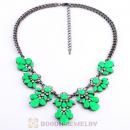 2013 Design Lollies Green Resin Crystal Statement Necklaces Wholesale