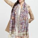 European Rural Wool Scarves Digital Painting Love Clock Pashmina Shawl