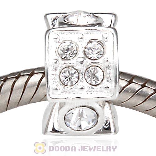 European Sterling Silver Radiance Beads with Crystal Austrian Crystal