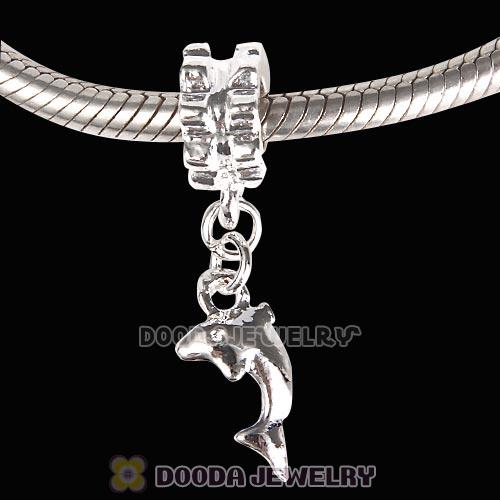 Wholesale Alloy European Style Beads Dangle Dolphin Charm