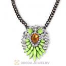 2013 Design Lollies Olivine Resin Crystal Pendant Necklaces Wholesale