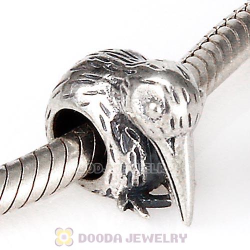 European Sterling Silver Kiwi Bird Charm Beads Wholesale