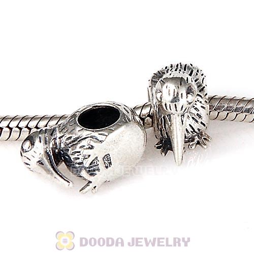 European Sterling Silver Kiwi Bird Charm Beads Wholesale