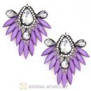 2013 Design Fashion Lollies Light Purple Crystal Stud Earrings Wholesale