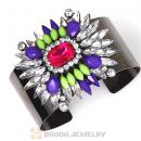 2013 Design Lollies Multi Color Resin Crystal Cuff Bangles Wholesale