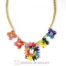 2013 Design Lollies Multicolor Resin Crystal Statement Necklaces Wholesale