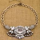 Vintage Style Brand Resin Crystal Flower Statement Necklaces Wholesale