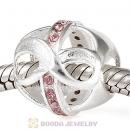 Sterling Silver Just What I Wanted Infinity Beads with Light Amethyst Austrian Crystal