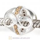 Sterling Silver Just What I Wanted Infinity Beads with Light Colorado Topaz Austrian Crystal