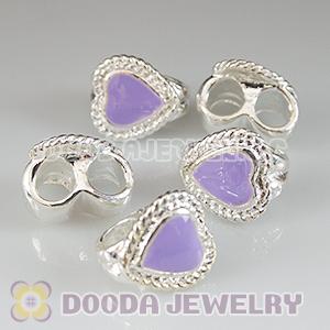 Wholesale Silver Plated European Style Double Hole Beads