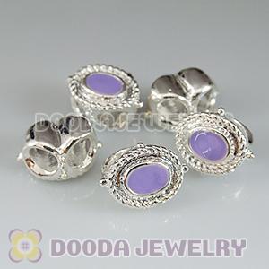 Wholesale Silver Plated European Style Double Hole Beads
