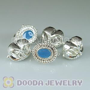 Wholesale Silver Plated European Style Double Hole Beads