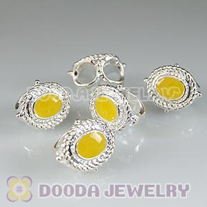 Wholesale Silver Plated European Style Double Hole Beads