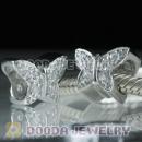 S925 Sterling Silver Charm Jewelry Beads with clear Stone